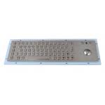 Vandal Proof SS Industrial Keyboard With Trackball , flat key keyboard with 69 Key for sale