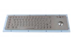 China Vandal Proof SS Industrial Keyboard With Trackball , flat key keyboard with 69 Key supplier