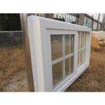 1.7mm UPVC Sliding Window And Door PVC Bathroom Window With Grids Screen Net for sale
