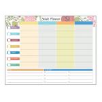 Custom Weekly Magnetic Fridge Calendar Dry Erase Horizontal Notepad 16.9 X 13inch for sale