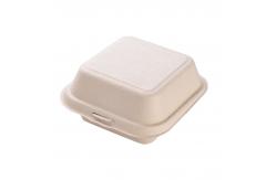 China 6x6 Bagasse Clamshell To Go Box Take Out for Lunch supplier