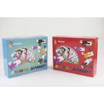Varnish Greyboard Paper Jigsaw Puzzle Animal Alphabet Matching Cards for sale