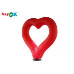 2.5mH Red  Inflatable Lighting Decoration For Wedding / Blow Up Heart for sale