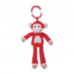 Red Monkey Plush Toy Newborn Crib Pendant Crib Safe Stuffed Animals for sale