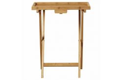 China hot sale single folding bamboo tray table supplier