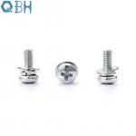 Stainless Steel Phillips Pan Head Screw With Flat Washer And Spring Washer