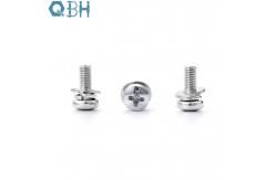 China Stainless Steel Phillips Pan Head Screw With Flat Washer And Spring Washer supplier