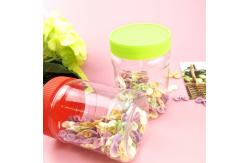 China Recyclable 12oz Round airtight Plastic Jar With Black Lid supplier