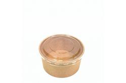 China 750ml 1000ml Disposable Paper Bowl With Clear PET Lid Take Away Containers supplier
