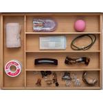 5-slot bamboo kitchen cutlery drawer organizer