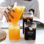 Handmade Square Glass Cup , Thin Wall Borosilicate Glass Mugs For Drinking