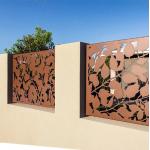 Fencing Panels Decorative Laser Cut Metal Outdoor Privacy Screen for sale