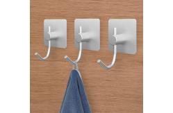 China Waterproof Adhesive Wall Hooks Aluminum Towel Hooks for Kitchen and Bathroom supplier