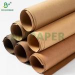 0.3mm 0.55mm 150cm Width Brown Crinkles Prewashed Kraft Fabric For  Hand Bags for sale