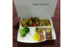 China Rectangular Kraft Paper Take Away Box Compostable Disposable With PET Lid supplier