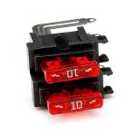 1A ATC ATU Twin Fuse Holder Panel Mount Plug In With Cover
