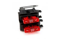 China 1A ATC ATU Twin Fuse Holder Panel Mount Plug In With Cover supplier