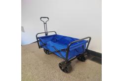 China Multipurpose Blue Folding Wagon Fold Up Beach Wagon Customize Logo supplier