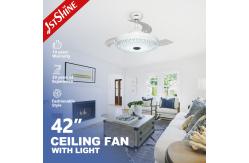 China 230V Dc Motor Retractable Ceiling Fan Light Acrylic Lamp shade supplier