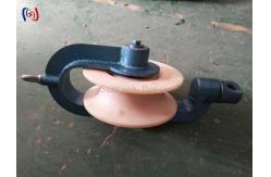 China Overhead Line Round Belt Hold Down Wire Rope Pulley Wheel Transmission Stringing Blocks supplier