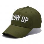 Custom Sweatband Embroidered Baseball Caps 68cm 100% Cotton Polyester Nylon for sale