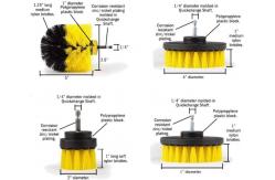 China PP 4Pcs Scrub Brush Drill Attachment Kit For Cleaning supplier