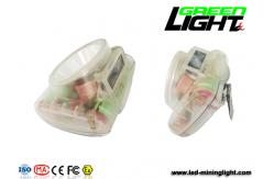 China IP68 Rechargeable Cordless Miner Cap Lamp 0.96W 15000lux supplier