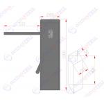 TCP / IP Communication Coin Operated Turnstile Half Height Entry Token Machine Door