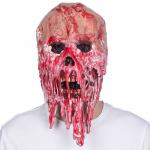 Melting Face Scary Zombie Mask , Skeleton Head Masks 28*40cm For Cosplay for sale
