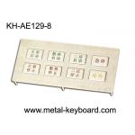 Stainless steel Kiosk keypad with panel mount 8 keys , Metallic Keypad for sale
