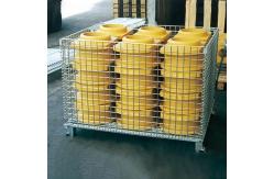 China Stackable Collapsible Steel Containers Hot Dipped Galvanized Metal Wire Mesh Storage Containers supplier