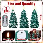 Versatile Flameless Taper Candles Real Wax Christmas Tree Candles