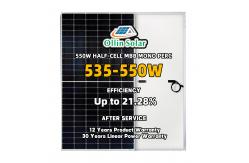China PV Module Monocrystalline Silicon Cell Solar Power Panel 540W 550W supplier