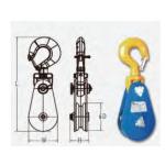Heavy Duty Steel Snatch Block Zinc Plated Finish With Hook for sale