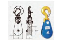 China Heavy Duty Steel Snatch Block Zinc Plated Finish With Hook supplier