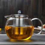 BPA Free 22oz Clear Glass Teapot With Removable Stainless Steel Infuser