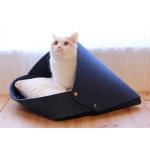 Eco Friendly Washable Navy Outdoor EN 71 Wool Cat Cave for sale