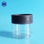 Round Empty 438ml 15oz Stackable Clear Plastic Cans for sale