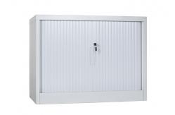China Vertical Double Drawer White  Roller Shutter Door Filing Cabinets supplier
