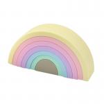 Rainbow Silicone Building Block Flexible Toys For 0-12 Months Babies Customized Colors for sale