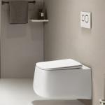 Bathroom Wall Mounted Toilet Ceramic Sanitary Ware With UF Toilet Seat for sale