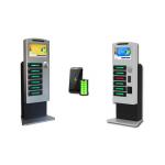 Computer Operated Fast Cell Phone Charging Stations Coin / Bill / Card Payment