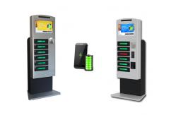 China Computer Operated Fast Cell Phone Charging Stations Coin / Bill / Card Payment supplier