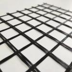 50KN Reinforced Airport Runway Fiberglass Geogrid Asphalt Placement Biaxial Glassgrid