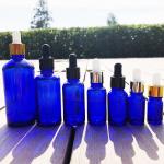 Matt Blue Essential Oil Empty Glass Bottle Reusable And Recyclable