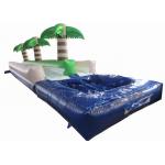 Palm trees slope inflatable water slide 2017 China inflatable water slide with pool for sale