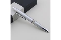China Elegant Business Ballpoint Pen Diamond-Inlayed Ring Design 1.0mm Gift Ball Pen supplier