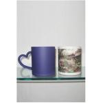 Sublimation Matting Blue Heart Handle Mug for sale