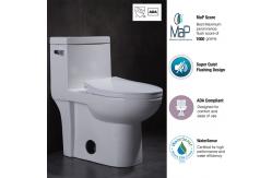 China Elongated Skirted Siphonic One Piece Toilet Comfort Height Round Flushing supplier