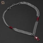 Women Men Hip Hop Titanium Steel Jewelry Bloodthirsty Clavicle Chain Choker for sale